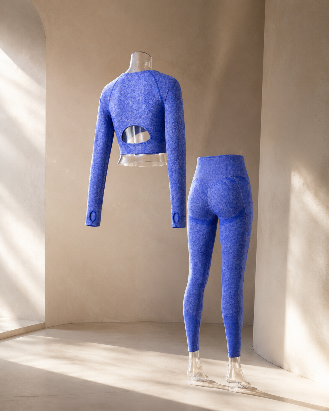 Isela Seamless Activewear Blau – 3D Kampagnenansicht
