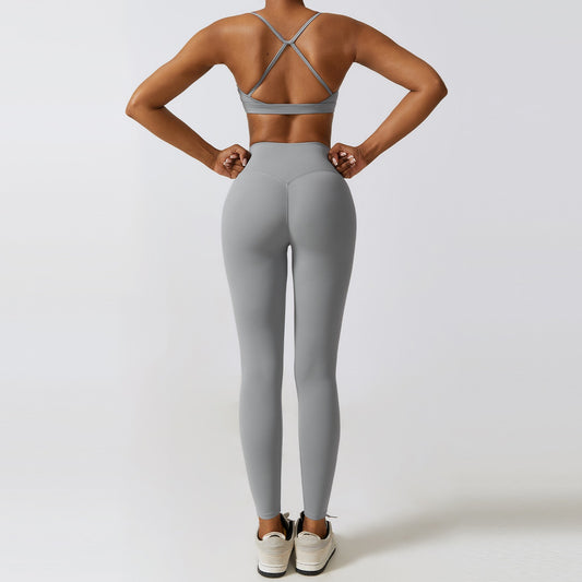 Damen Nude-Feel Tight Yoga Set – Quick-Dry 2-teilig – Produktbild 2