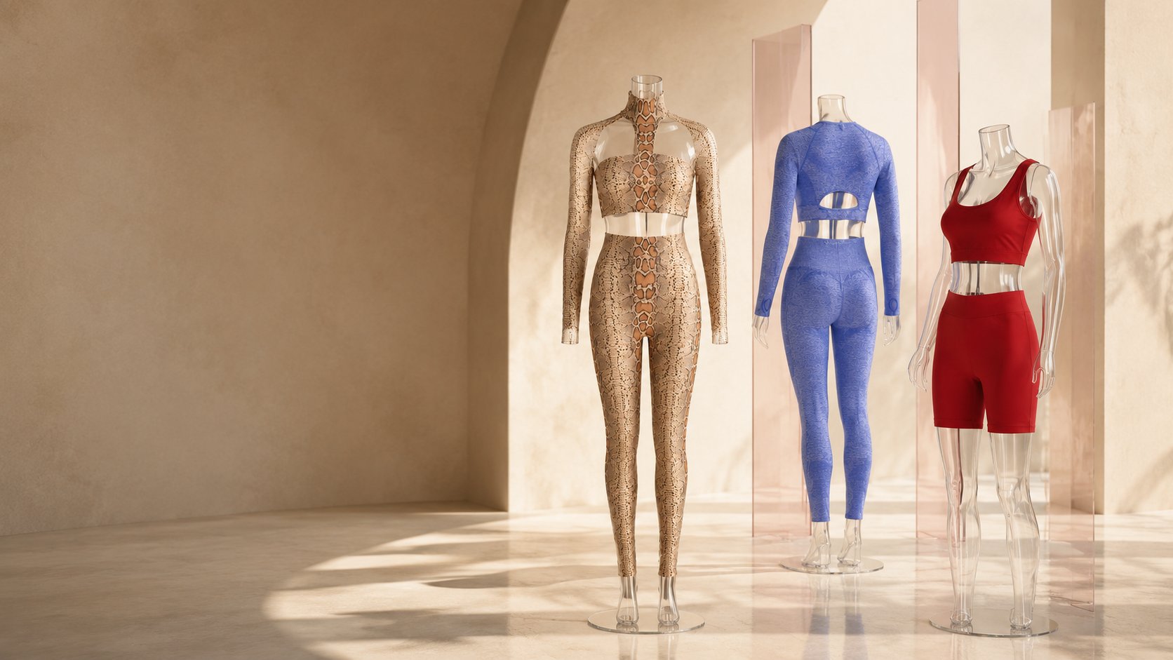 ISELA Activewear – luxuriöse 3D Hero-Kulisse