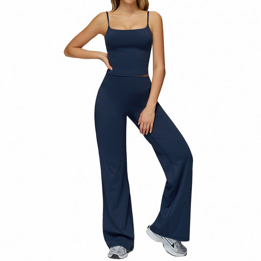 Damen Yoga Set – Quick-Dry Top & Wide-Leg Hose 2-teilig – Produktbild 2