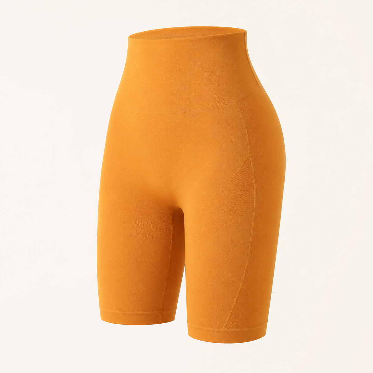 Isela Seamless Yoga Shorts Damen Gelb – High-Waist Studioansicht