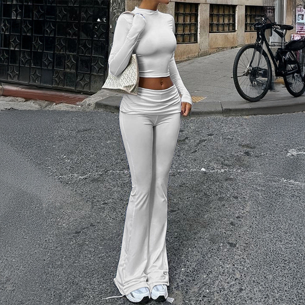 Damen Longsleeve T-Shirt & Yoga Pants Set – Produktbild 2