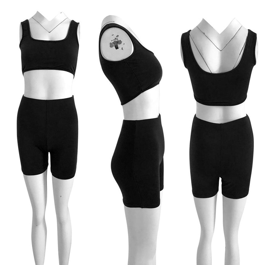Isela Active Sport Set Damen mit Crop Top und Biker Shorts – Produktansicht 6