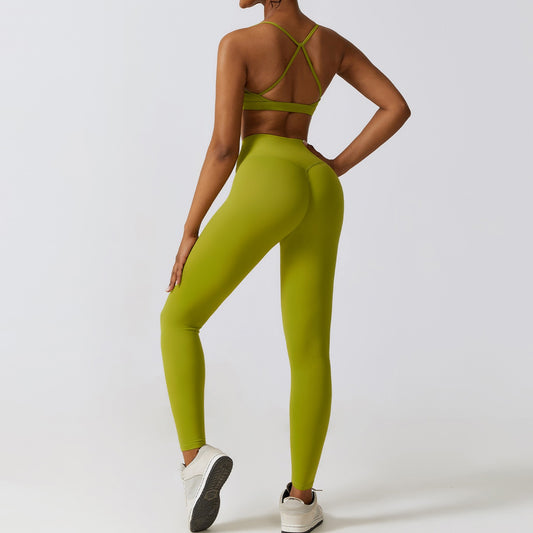Damen Nude-Feel Tight Yoga Set – Quick-Dry 2-teilig – Produktbild 1