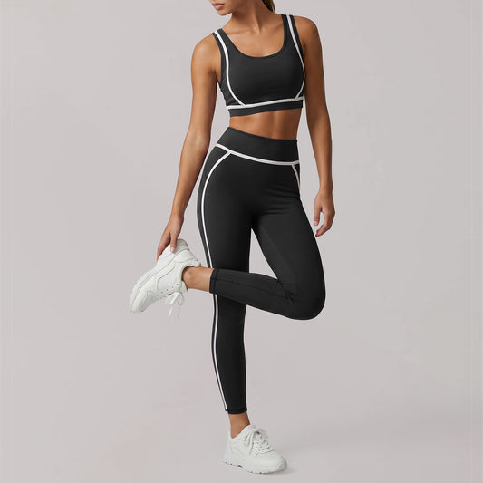 Damen Crop-Top Sport-BH Yoga Set – Running Leggings – Produktbild 2
