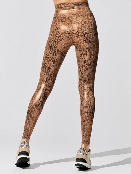 Damen Shiny Yoga Set – Glanz Sport-BH & High-Waist Leggings – Produktbild 2
