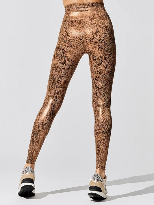 Damen Shiny Yoga Set – Glanz Sport-BH & High-Waist Leggings – Produktbild 2
