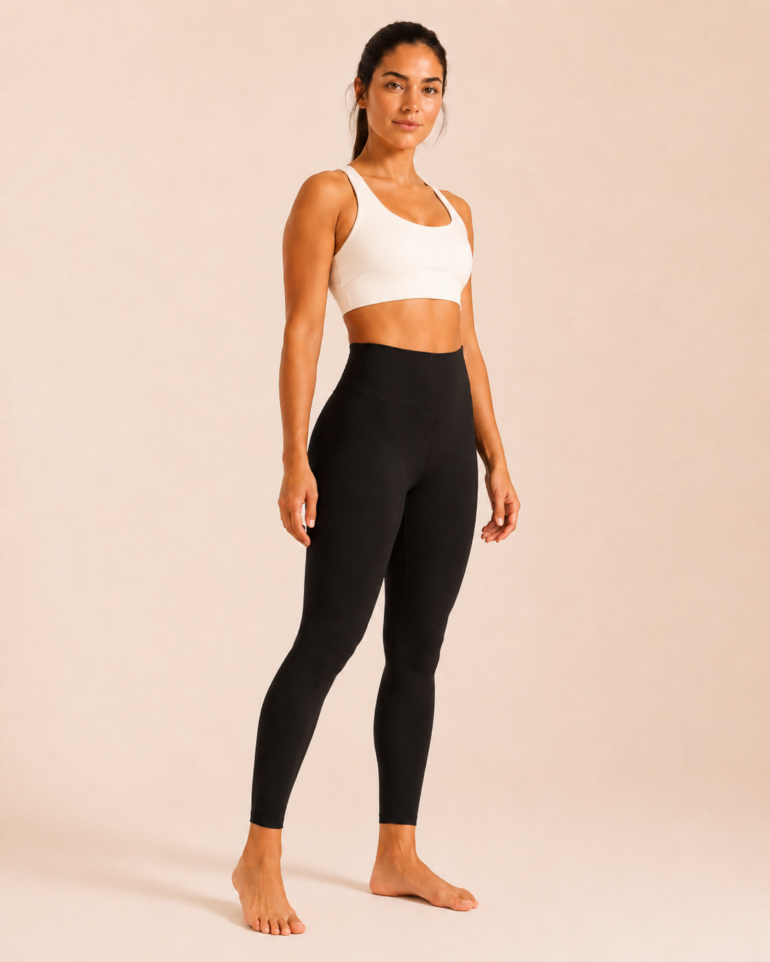 ISELA High Waist Fitness-Leggings in Schwarz, Seitenansicht