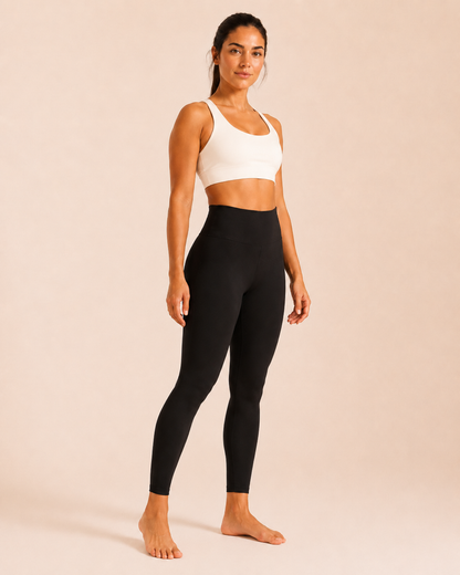 Isela High-Waist Fitness-Leggings Damen in Schwarz – Seitenansicht